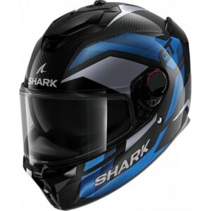 SHARK Spartan GT Pro Casco Integral de Moto Carbon Ritmo Negro/Azul