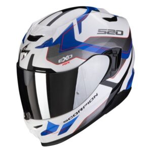 Scorpion EXO-520 Evo Air Elan Casco Integral Blanco-Azul