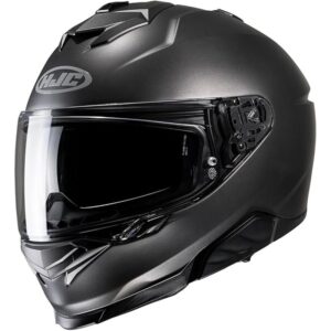 HJC i71 Solid Casco Integral Moto Semi Flat Titanium